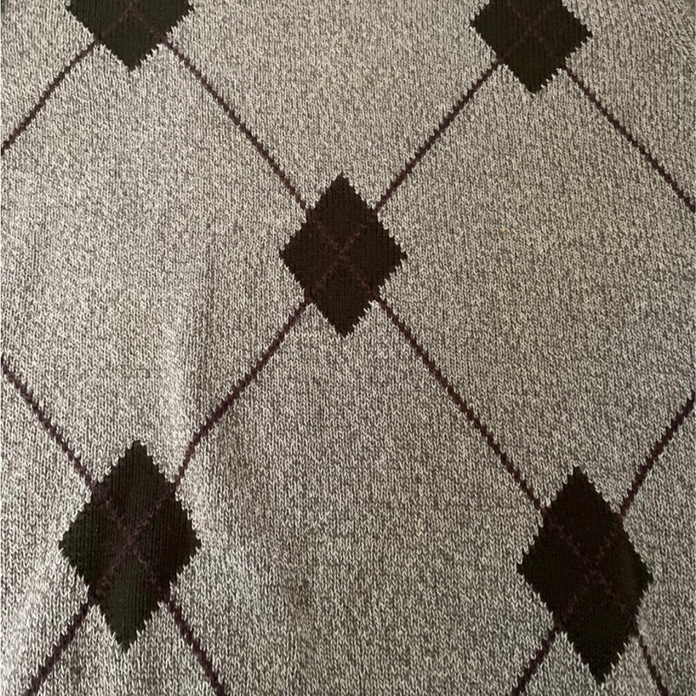 Mens cotton Argyle diamond pullover sweater - Picture 2 of 4